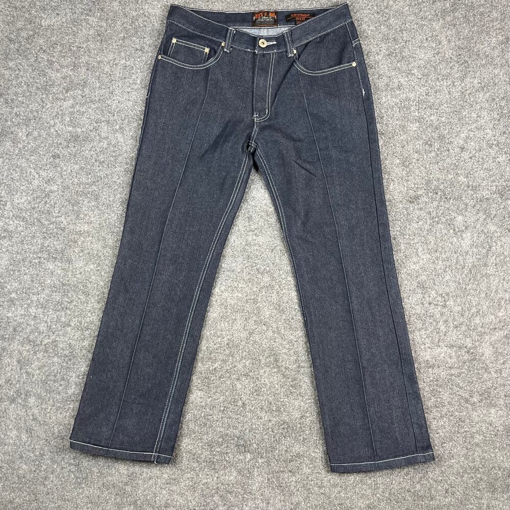 Rock & Roll Cowboy Jeans Mens Size 34x32 Dark Wash Slim Straight Western‎
